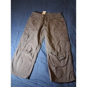 Carhartt Cargo Women's Capri Cropped Pants Brown Relaxed Fit Size 4 Ripstop